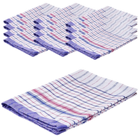 12pcs 100% Cotton Jumbo Tea Towel 90cm x 63cm - Assorted Colours