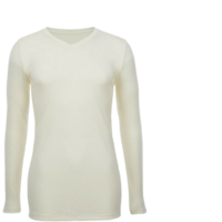 Men's 100% Pure Merino Wool V-Neck Long Sleeve Top T Shirt Thermal Underwear