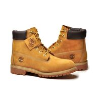 TIMBERLAND Mens 6" Premium Waterproof Boots Original Yellow Shoes - Wheat Nubuck