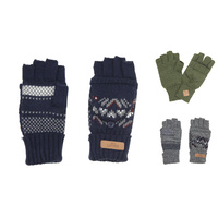 TOKYO LAUNDRY Mens Gloves Knitted Soft Winter Converter Fingerless AUTHENTIC Mittens
