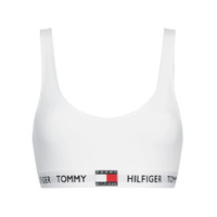 Tommy Hilfiger Crop Top Logo Underband Organic Cotton Bralette Tank - White