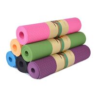 YOGA MAT Non-Slip Light Gym 1830x610x6mm Pilates Home Fitness - Assorted Colours 