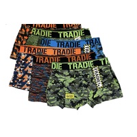 6x Mens Tradie Underwear Cotton Blend Trunk Undies - Assorted Colours