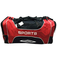 MEDIUM SPORTS BAG With Shoulder Strap Gym Duffle Travel Bags Water Resistant - Red