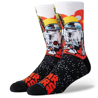 Stance Star Wars Crew Socks - Droids/Orange