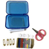 Pocket Size Portable Sewing Kit Travel Needles Buttons Clips Clasps Tools