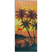 Deluxe Handmade Bamboo Door Curtain PALM TREES Room Divider  Strands 90cm x 200cm