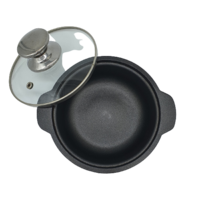 Non-Stick Cast Stainless Aluminium Stew Pot w Lid Soup Stock Pan