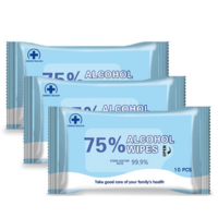 100pcs 75% Alcohol Cleansing Wipes 99.9% Sterilization Rate Clean Sterile