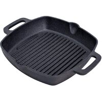 Cast Iron Square Grill Pan Steak Frying Gas Induction Cooker Wok