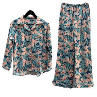 Women's FLANNELETTE PYJAMAS 100% Cotton PJs Set Top Pants Ladies Flannel PJ