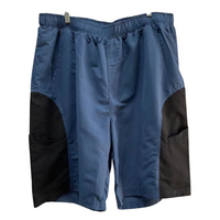 Plus Size Big Adult Mens Board Summer Beach Shorts Microfibre King - Dark Denim/Black