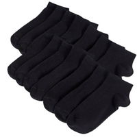 35 Pairs Low Cut Socks Cotton Soft Breathable Non-Slip Casual Ankle - Black