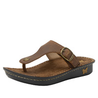 Alegria Vella Comfort Womens Sandals Slip On Ladies Shoes - Oiled Brown