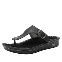 Alegria Vella Comfort Sandals Slip On Ladies Shoes - Oiled Black
