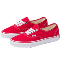 Vans Mens Authentic Canvas Shoes Classic Skateboard Sneakers Casual - Red