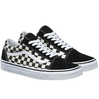 Vans Mens Old Skool Canvas Casual Sneakers Shoes - Primary Check Black/White