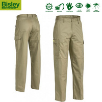 Bisley Mens Insect Protection Cool Lightweight Utility Work Pants Trousers - Khaki