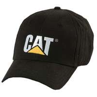CAT Men's Trademark Baseball Cap Hat Adjustable Snapback Caterpillar - Black