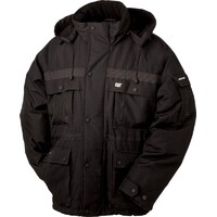 CAT Men's Heavy Insulated Parka Jacket Insulated Warm Winter - Black