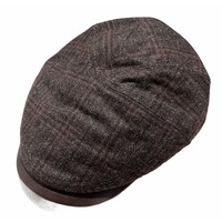 Herman Men's Dispatch Made In Italy Flat Cap Ivy Pure Wool - Brown