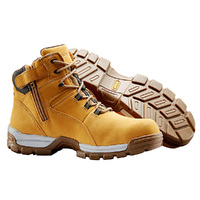 Wolverine Tarmac II Steel Cap Safety Boots Waterproof Zip Sided Shoes - Wheat