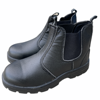 Steel Toe Cap Chelsea Boots Safety Elastic Sided Shoes Work Workwear - Black