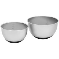 Westinghouse Mixing Bowl Set - Stainless Steel, 2 Piece, 3L + 5L, Non-slip Base 
