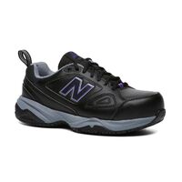 New Balance Womens 627 Steel Cap Toe Safety Shoes Runners Work - Black/Purple