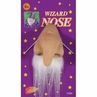 WIZARD NOSE with Moustache Latex Elf Old Man Merlin Costume Halloween Party Ogre 