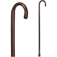 93cm WOODEN WALKING STICK Wood Cane Pole Carved Varnished Deluxe Sturdy - Mahogany