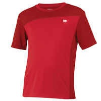 Wilson's B ProStaff Boys Crew T-Shirt Top Tennis Kids Childrens - Red