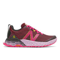 New Balance Womens Width-B Hierro V6 Shoes Vibram Trail Running-Garnet/Pink Glo