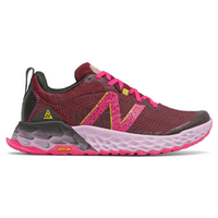 New Balance Womens Hierro V6 Wide Shoes Vibram Trail Running - Garnet/Pink Glo