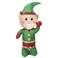 120cm Christmas Charm Inflatable Elf w/ LED Xmas Decoration