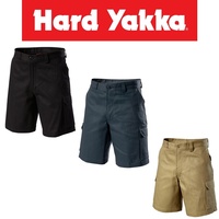 HARD YAKKA Generation Y Work Cargo Shorts Cotton Drill Utility Pockets Y05500
