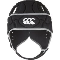 Canterbury Club Boys Headgear Football NRL Rugby AFL Padded Helmet - Black (Small)