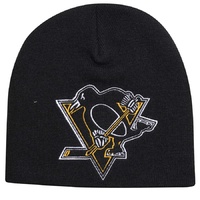 Zephyr Pittsburgh Penguins Black Basic X-Ray Knit Beanie Hat NHL - Black
