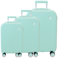 TPartner 3-Piece Hardshell Luggage Bags Travel Trolley TSA - Mint