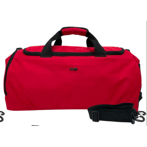 60L FIB Sports Duffle Bag Duffel Gym Canvas Travel Foldable - Red
