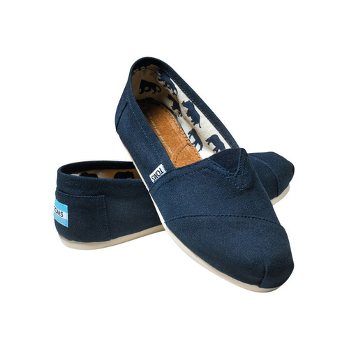 TOMS Womens Alpargata Classic Canvas Sneaker Shoes Espadrilles - Navy