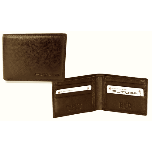 Futura Mens RFID Protected Slim Genuine Leather Wallet - Tan