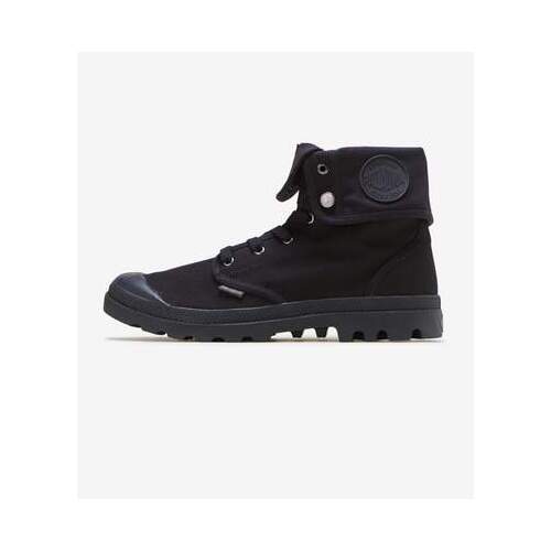 Palladium Mens Baggy Canvas High Top Shoes Canvas Sneakers Boots - Black/Black