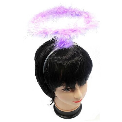 ANGEL HEADBAND Fairy Halo Hair Hoop Costume Dress Up Party - Violet Purple