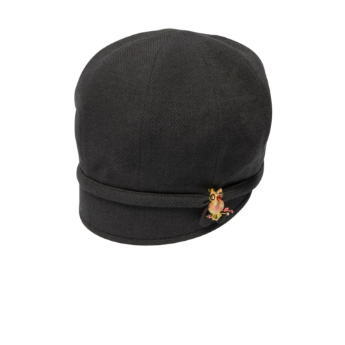 GOORIN BROTHERS Ladies Hooty Drop-Slope Cloche Hat - Charcoal