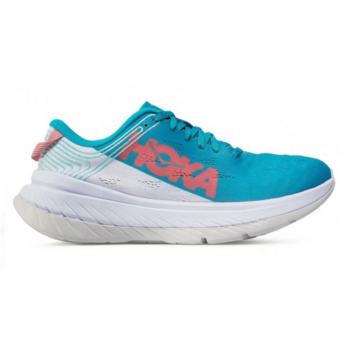 Hoka One Womens Carbon X Running Shoes Sneakers Runners - Blue/Beige