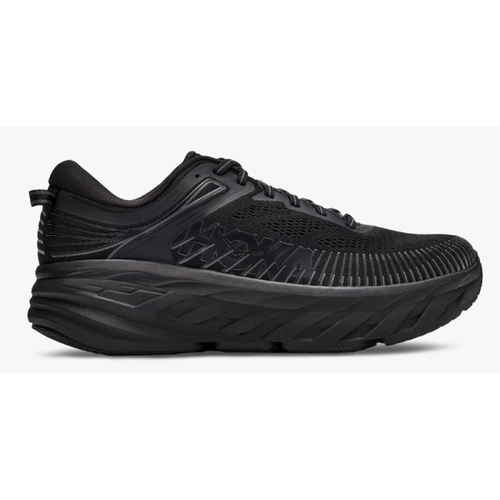 Hoka Womens Bondi 7 Wide Comfort Sneakers Runners Shoes Athletic -  Black/Black