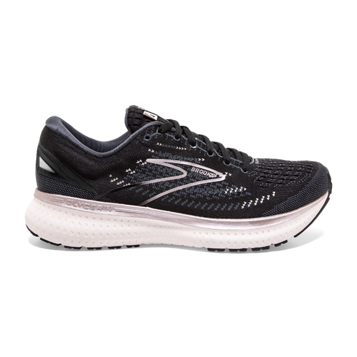 Brooks Womens Wide D Glycerin 19 Sneakers Running Shoes - Black/Ombre/Metallic