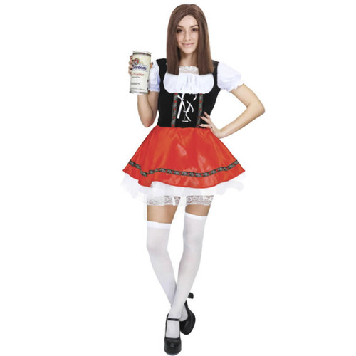 Adult Beer Girl Dress Costume Oktoberfest Fancy Cosplay Outfit