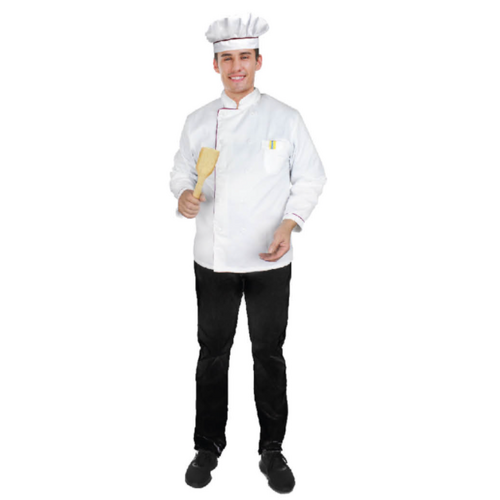 CHEF COSTUME Cook Apron Hat Master Halloween Party Outfit
